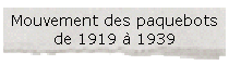 Mouvement des paquebots de 1919  1939